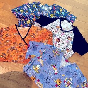 4 cute cartoon scrubs!